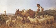 Richard ansdell,R.A. Going to Market (mk37) oil painting